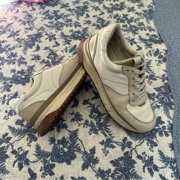Madewell Sneakers Kickoff Trainer Neutral Colorblock Leather Tennis Shoes Size 9 - Picture 2 of 9